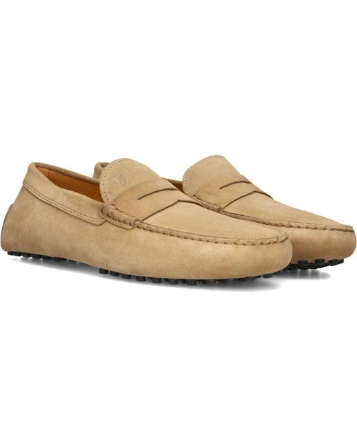 Tod's Kamel Wildleder Mokassin Schuhe in Natural für Herren