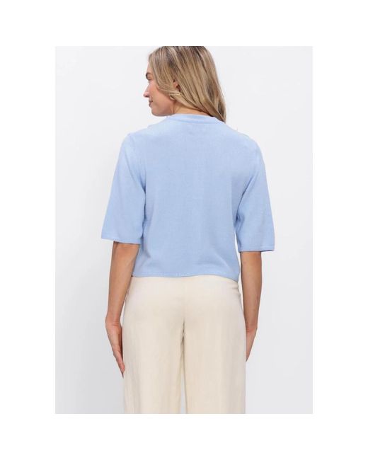 Object Objthess 3/4 Mouw Vest in het Blue