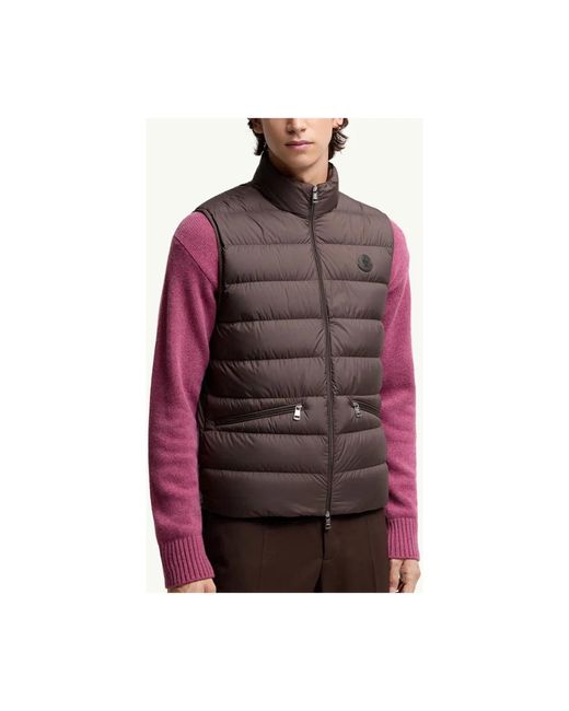 Moncler Brown Vests for men