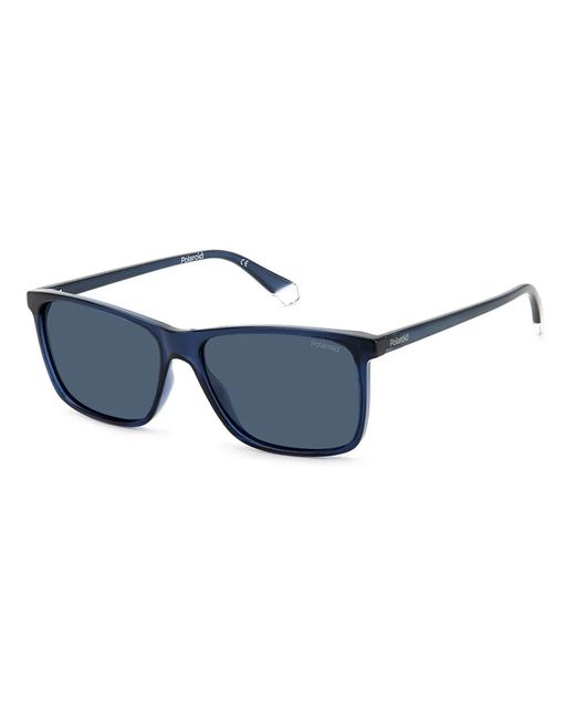Polaroid Blue Quadratische Polarisierte Sonnenbrille Stilvolles Design