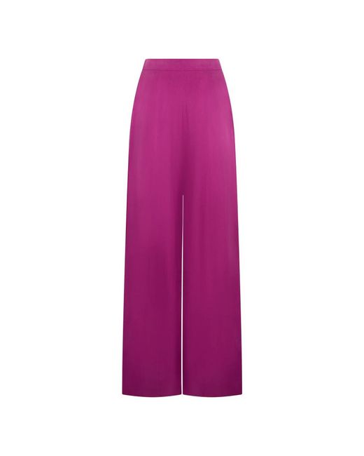 Alberta Ferretti Purple Wide Trousers