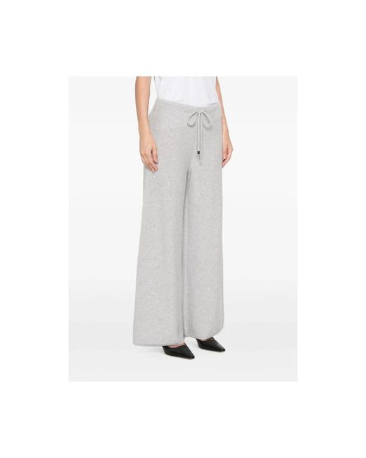 Antonelli White Wide Trousers