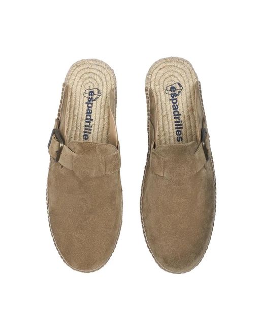 Mules di Espadrilles in Natural da Uomo