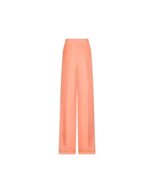 Max Mara Wide Trousers in het Pink