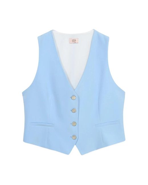 Vests Oltre en coloris Blue