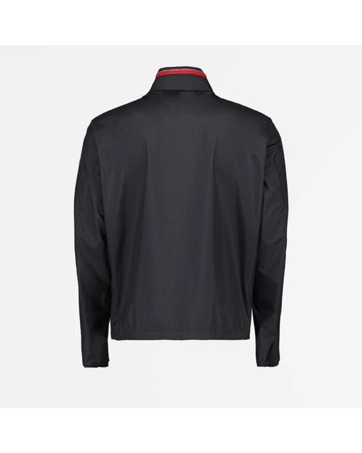 Moncler Windbreaker jacke mit kapuze in Black für Herren
