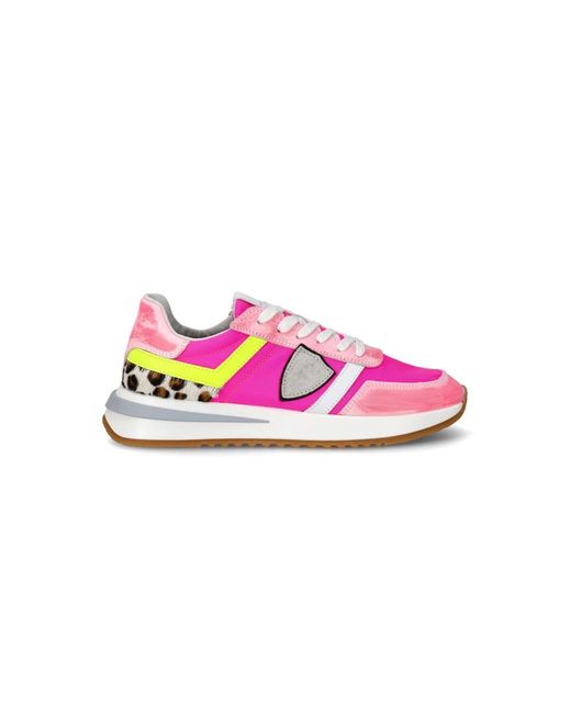 Philippe Model Schoenen ,Roze ,Katoen Sneakers Tropez 2.1 Running in het Pink