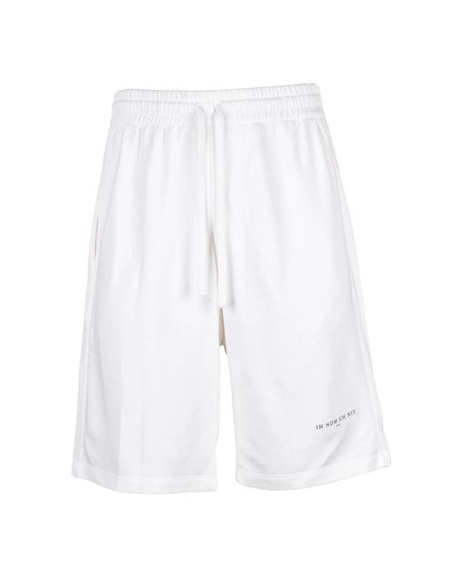 Ih Nom Uh Nit White Casual Shorts for men
