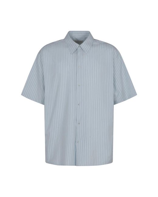 Lanvin Blue Short Sleeve Shirts for men