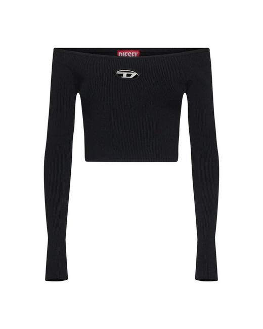 DIESEL Black Long Sleeve Tops