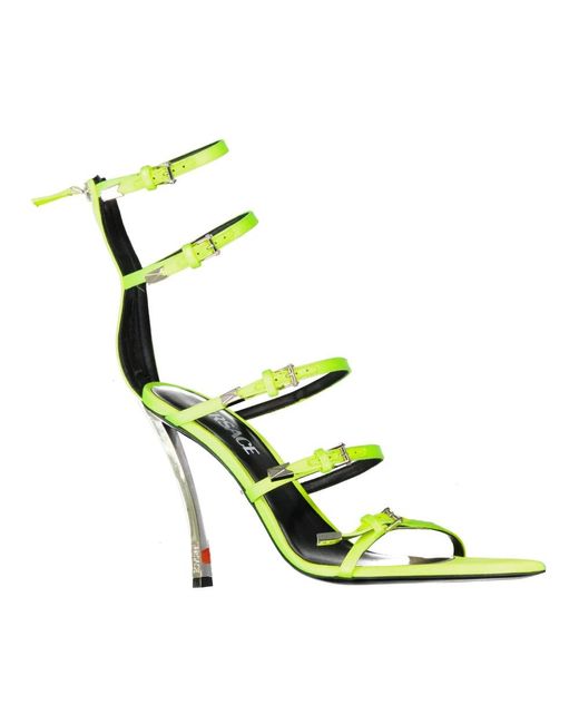 Versace Green High Heel Sandals
