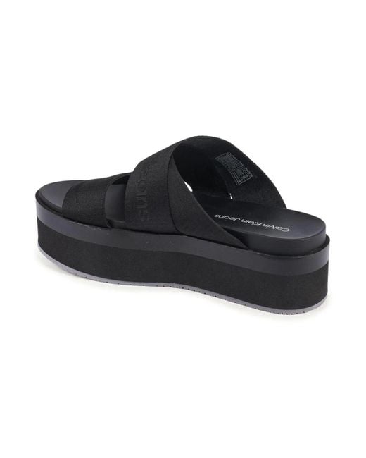 Calvin Klein Black Sliders