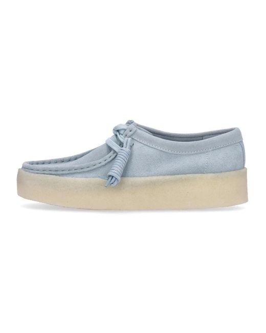 Clarks Wallabee Cup Moccasin Schoen in het Blue