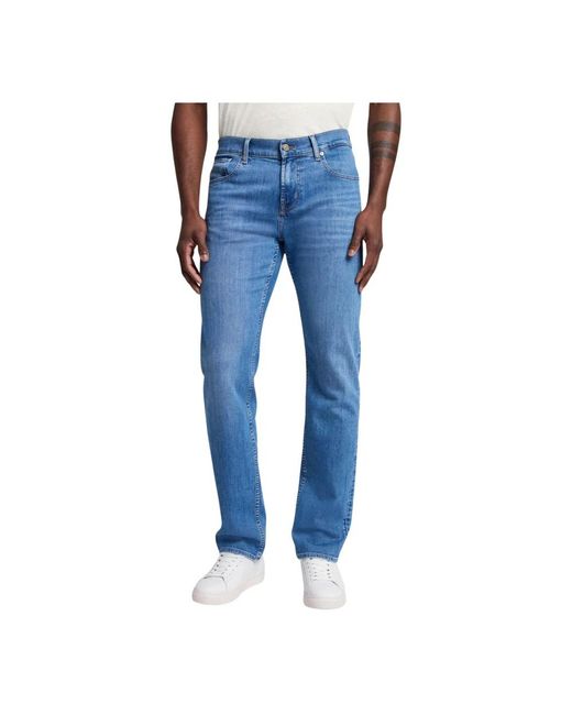 7 For All Mankind Blue Slim Fit Jeans for men