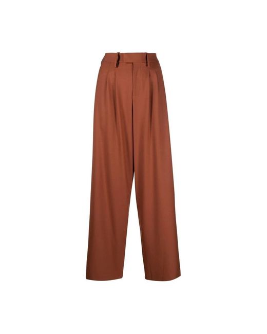 FEDERICA TOSI Brown Wide Trousers