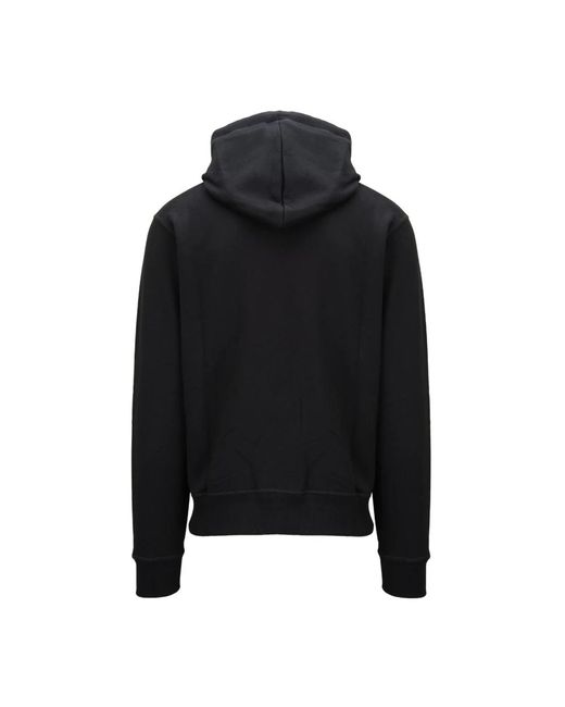 DSquared² Hoodies & Sweatvesten ,Zwart ,Katoen Hoodie Met Veterdetail in het Black voor heren