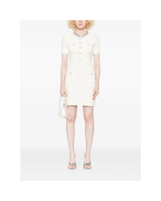 Self-Portrait Short Dresses in het White