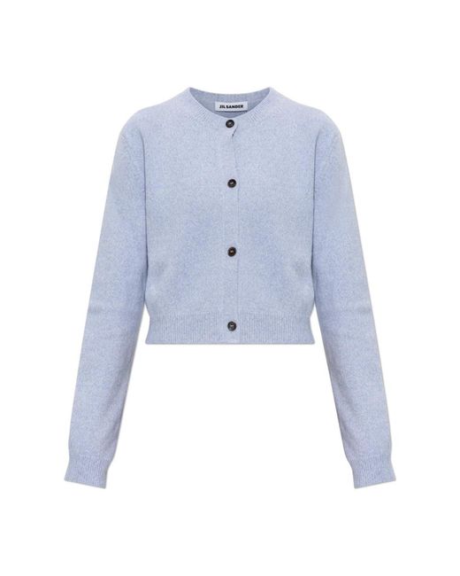 Jil Sander Wool Cardigan in het Blue