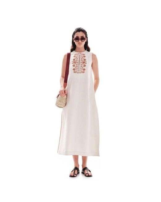 Zeus + Dione White Midi Dresses