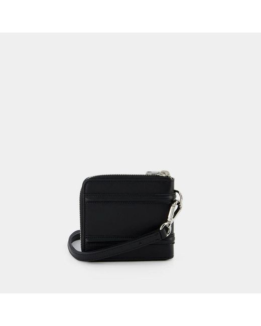McQueen Black Zip Around Billfold Wallet for men
