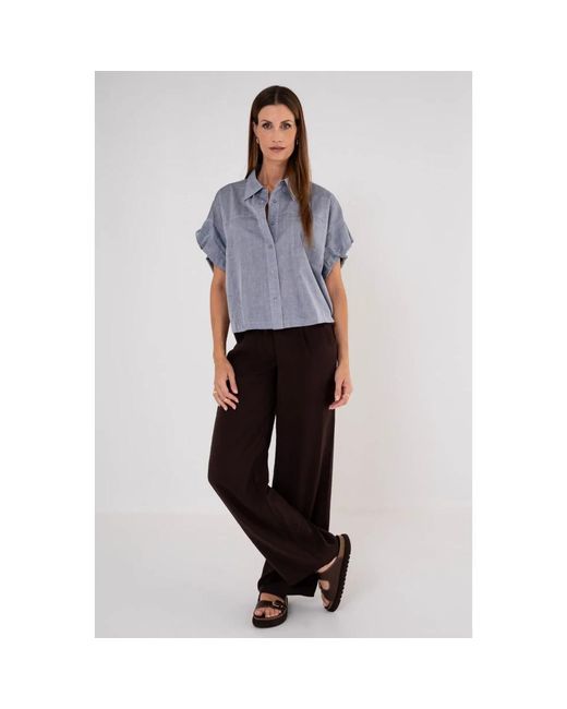 Wide Trousers Maicazz en coloris Black