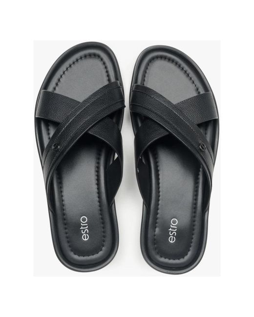 ESTRO Blue Sliders for men