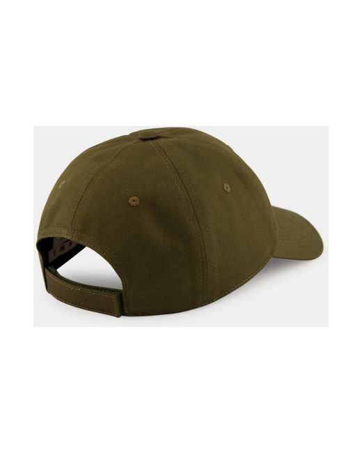 Marni Cotton Logo Baseball Cap in Green für Herren