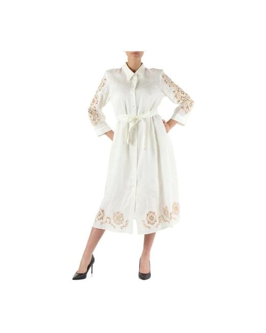 Dresses > day dresses > shirt dresses Elena Miro en coloris White