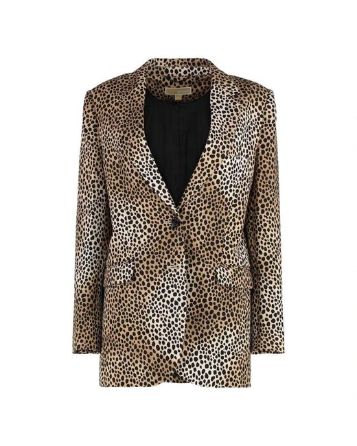 Michael Kors Black Klassischer blazer mit reverskragen