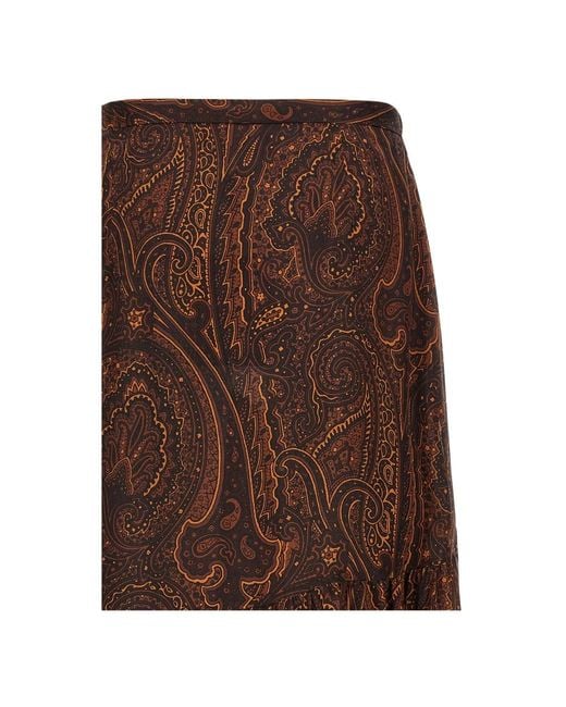 Etro Brown Midi Skirts