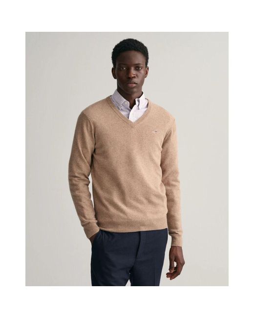 V-Neck Knitwear di Gant in Natural da Uomo
