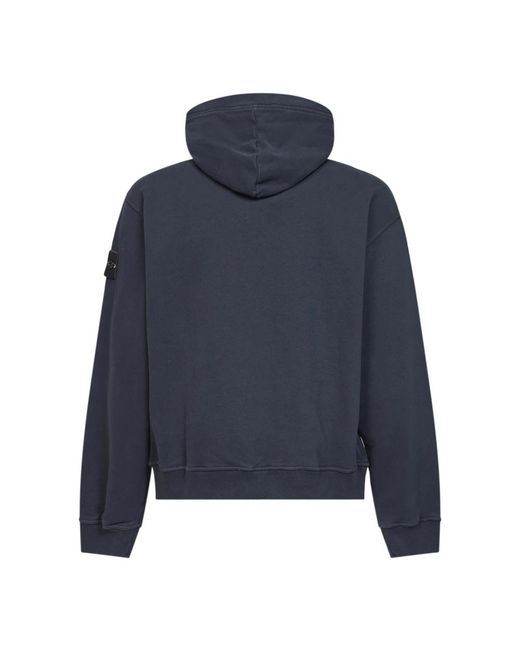 Stone Island Blue Hoodies for men