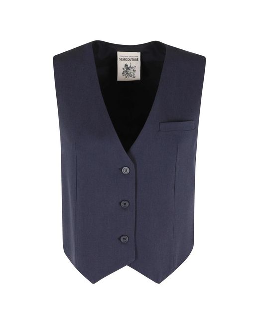 Semicouture Blue Vests