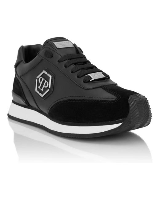 Philipp Plein Black Runner Hexagon Patch