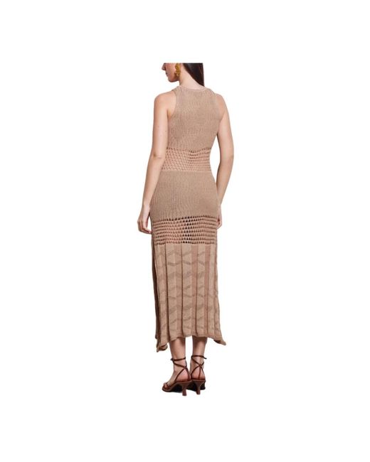 Dresses > day dresses > knitted dresses Akep en coloris Brown