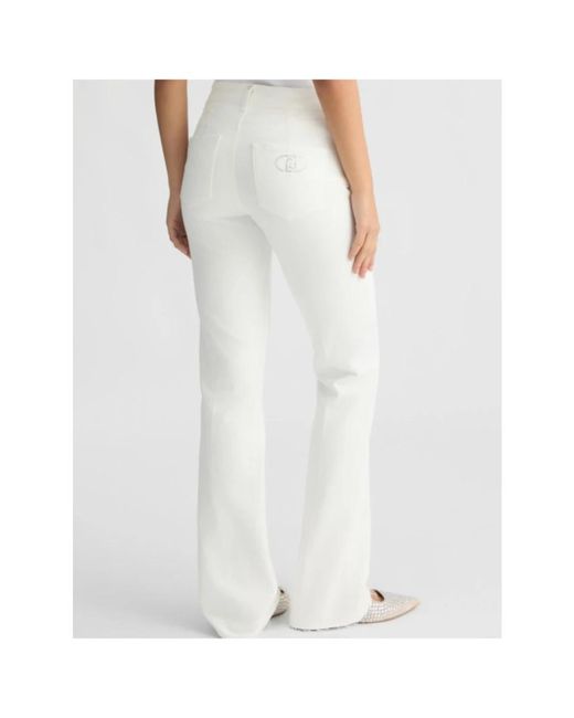 Liu Jo Jeans ,Wit ,Katoen Bootcut Good Repot Jeans in het White