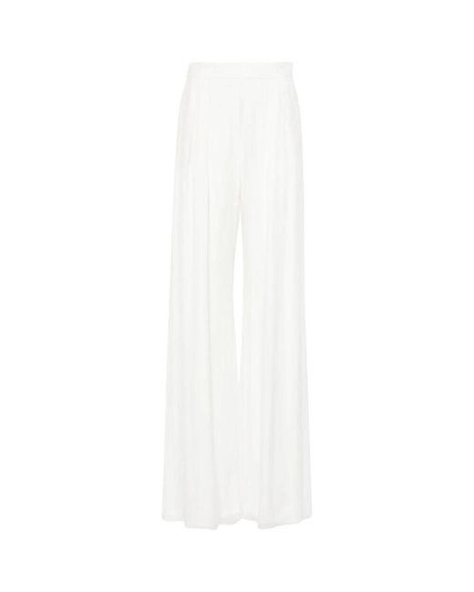Max Mara White Wide Trousers
