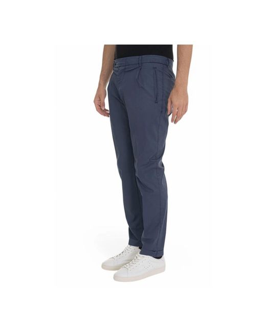 BERWICK 1707 Blue Chinos for men