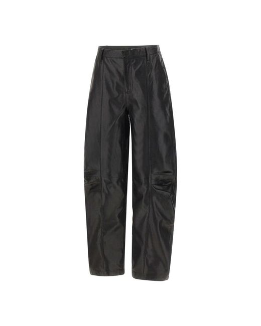 ROTATE BIRGER CHRISTENSEN Black Leather Trousers