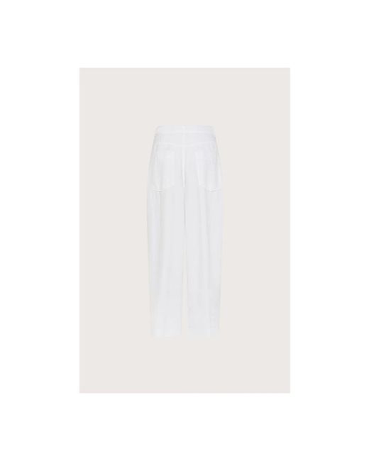 Seventy White Cropped Trousers