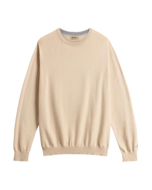 Woolrich Natural Round-Neck Knitwear for men