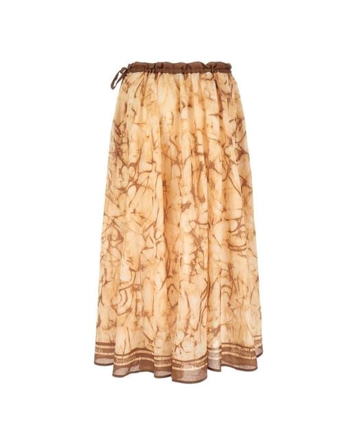 Zimmermann Natural Midi Skirts