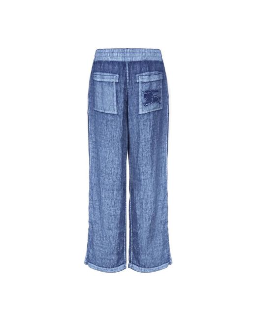 Burberry Denim straight hose mit jeans-effekt in Blue für Herren