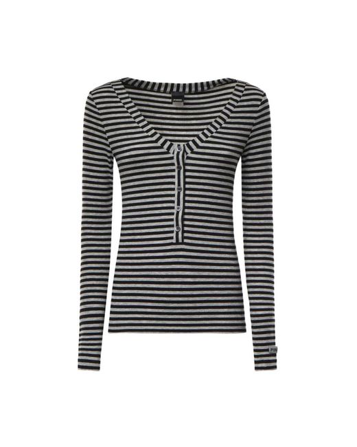 Pinko Black V-Neck Knitwear