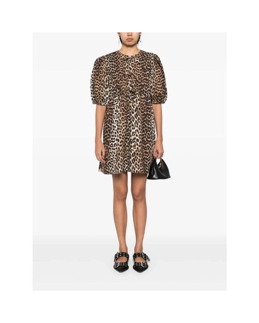 Short Dresses Ganni de color Brown