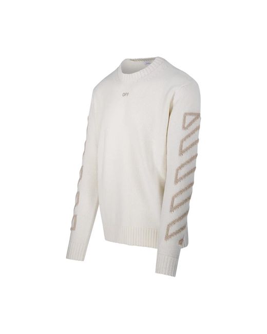 Off-White c/o Virgil Abloh White Round-Neck Knitwear for men