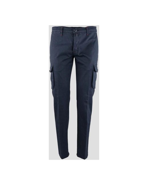 Kiton Blue Slim-Fit Trousers for men