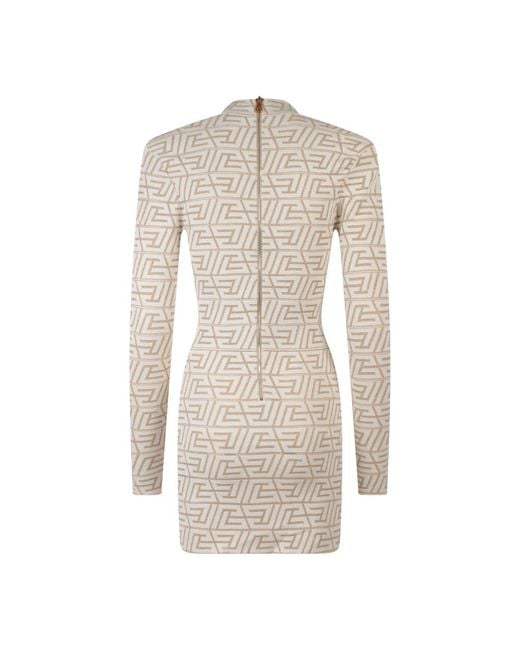 Balmain Natural Short Dresses