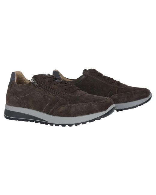 Ara Weit geschnittener schnür-zip-sneaker - braun in Black für Herren