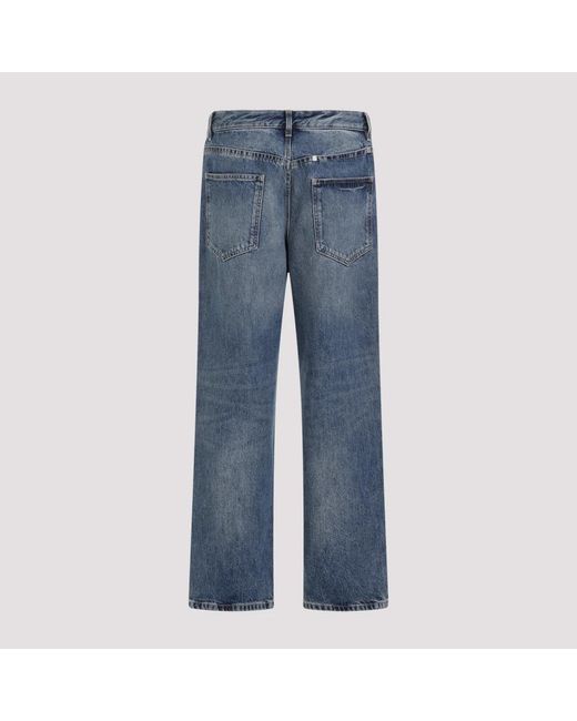 Givenchy Blau gewaschene denim straight leg jeans,straight jeans,mid-rise denim hose in Blue für Herren